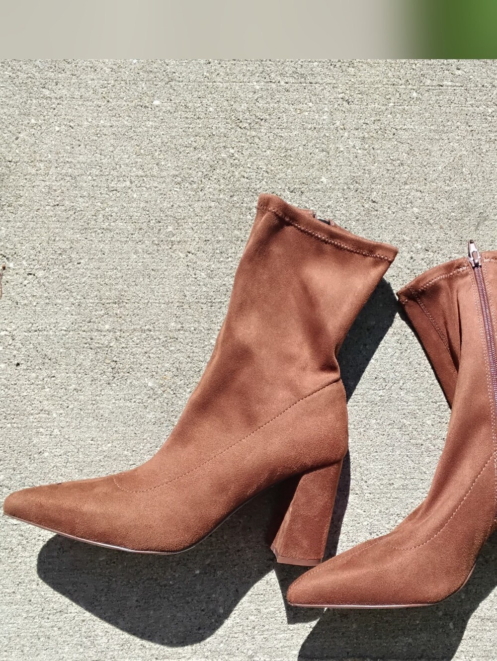 Express Faux Suede Ankle Boots